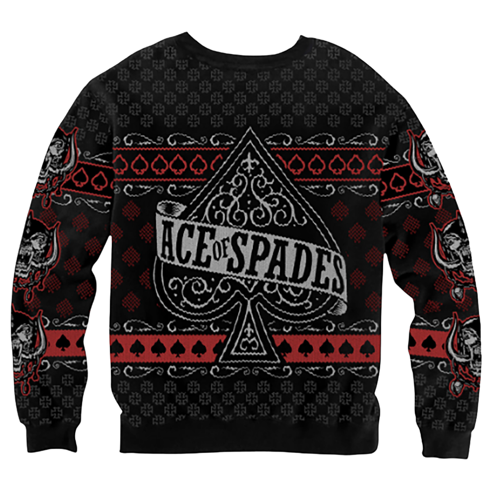 Ace of Spades Black Christmas Sweater