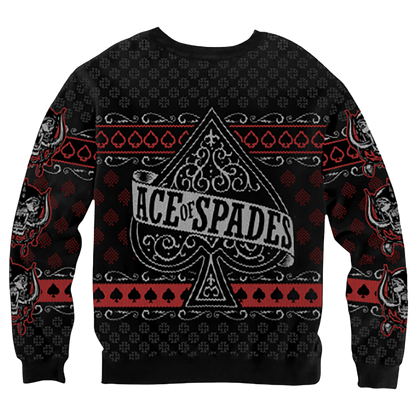 Ace of Spades Black Christmas Sweater