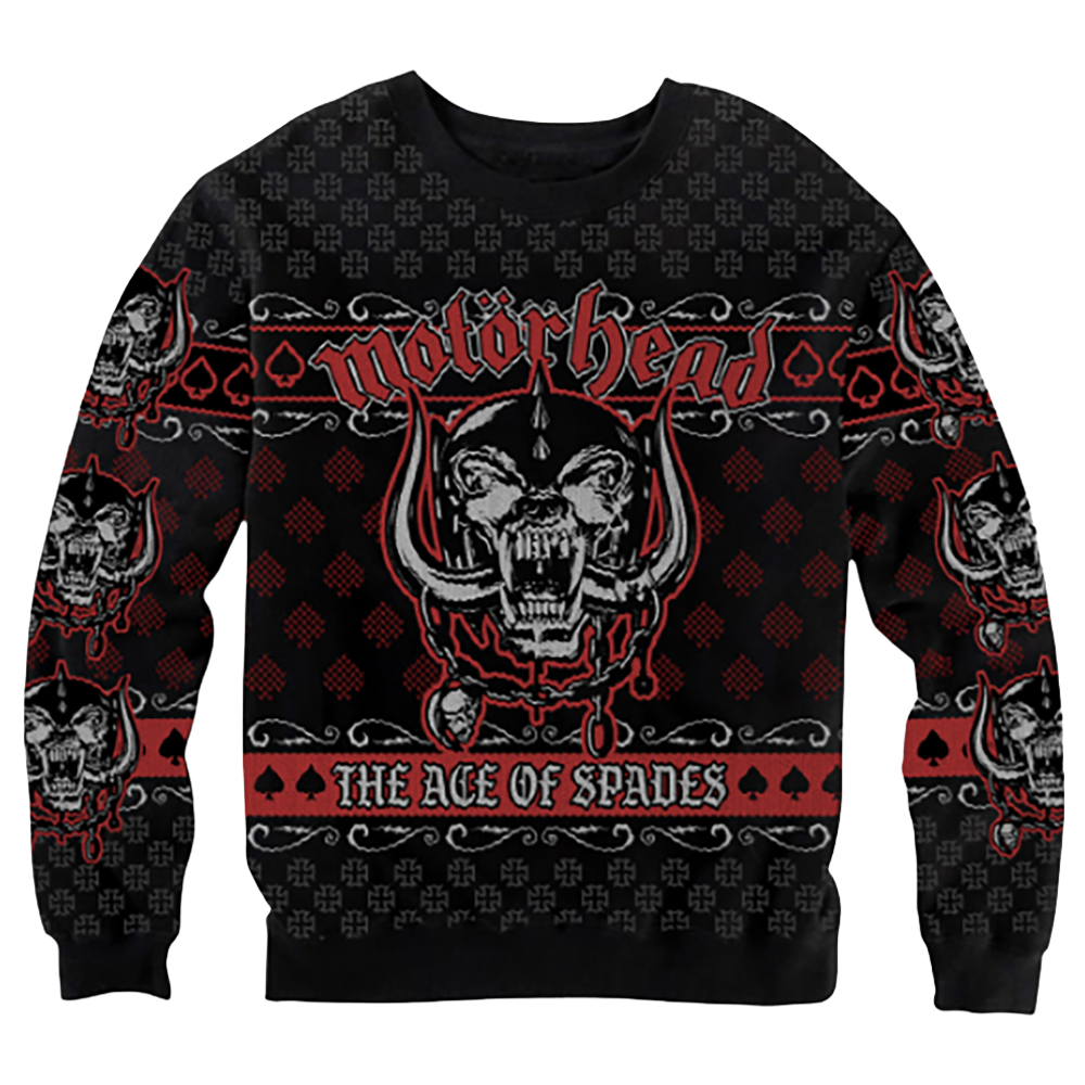 Ace of Spades Black Christmas Sweater