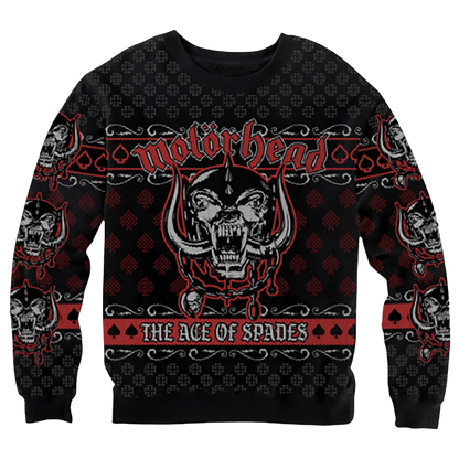 Ace of Spades Black Christmas Sweater