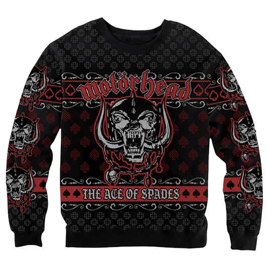 Ace of Spades Black Christmas Sweater