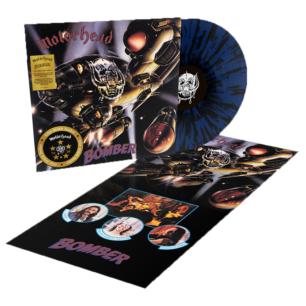 Bomber 50th Anniversary LP (Dark Blue & Black Splatter Vinyl With Poster)