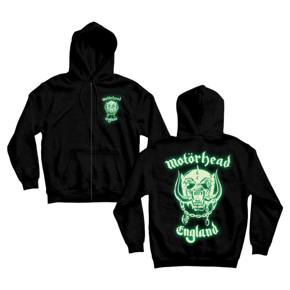 Mötorhead England Glow in the Dark Zip Hoodie