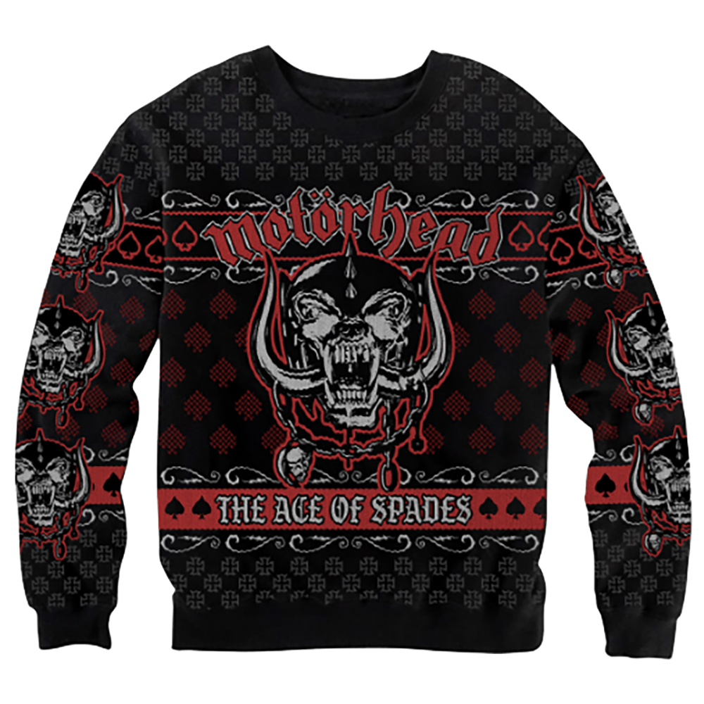 Ace of Spades Black Christmas Sweater