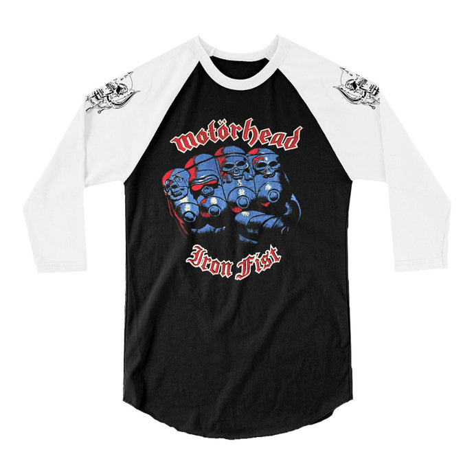 Vintage Iron Skull Fist Raglan