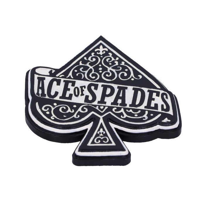Ace of Spades emblem coaster in black & white